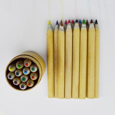 China Draw and Promotional 12 Color Hot Pencil in 12pcs Tube Color Paper Pencil Set for Kids for sale