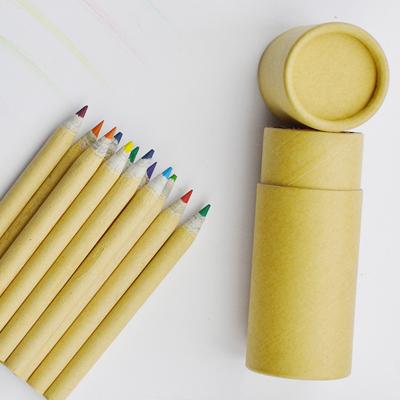 China 12pcs Paper Color Pencil Colores Lapices Matita Promotional Natural Wood Pencil Suction and Pencil with Tube Set Pencil Paper Set for sale