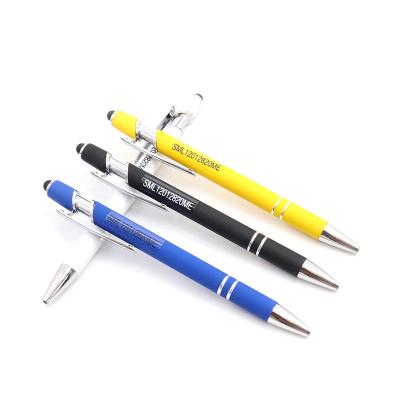 China Promotional school and office capacitive METAL touch screen ballpoint pen with customized logo, stylus pen for sale