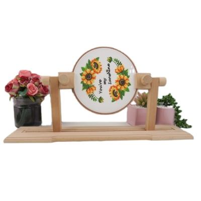 China Embroidery Wooden Embroidery Kit Frame Table Diy Needlework Cross Stich Kit Frame ODM&OEM With Instructions Custom Folk Art for sale