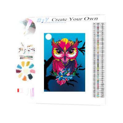 China Other Owl DIY Digital 5d Diamond Painting Kit Toys Price Gifts Including Box for sale