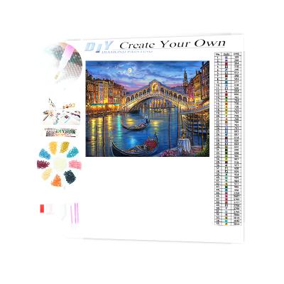 China New Classic/Postmodern Bridge 5D Diamond Mosaic Drill Price Diy Diamond Painting Full Square Including Box for sale