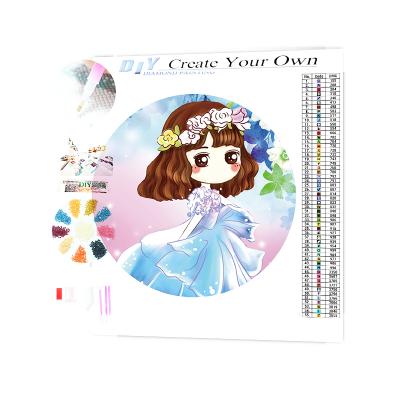 China DIY Cartoon Stretchable Gifts Head Fairy 5d Assembling Diamond Painting Kit Price Including Box for sale