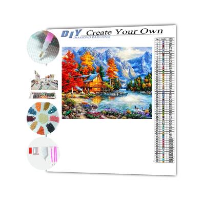 China Other Professional Low Moq DIY Gifts Landscape Diamond Painting Dots Price Including Box for sale