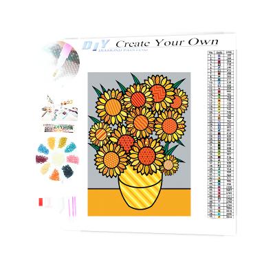 China Other Gifts of Sunflower DIY 5d Diamond Painting Kit Toys Price Including Box for sale