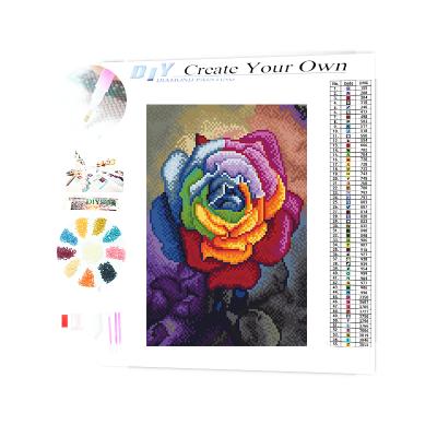 China Other Flower Spell Toys Price DIY 5d Diamond Painting Rose Flowers Kit Including Box for sale