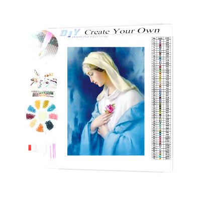 China The Other New Factory 5D Art Gift Full Drill Resin Diamond Painting Nun Virgin Price Portrait Including Box for sale