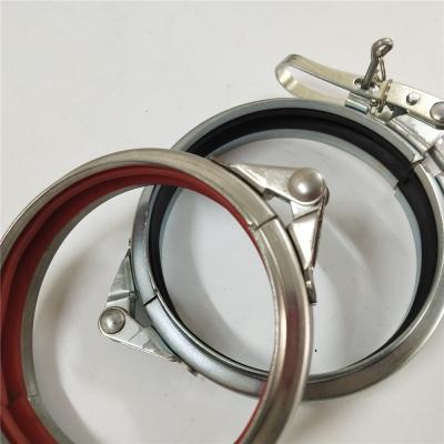 China Easy Installtion And Durable Steel Quick Lock Pull Ring Clamp For Round Pipeline for sale