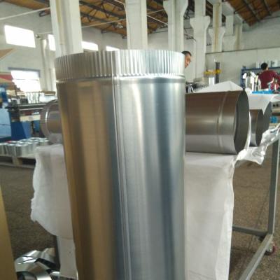 China Flat Oven Flue Pipe Made Of 304 Stainless Steel Or Galvanized Steel for sale