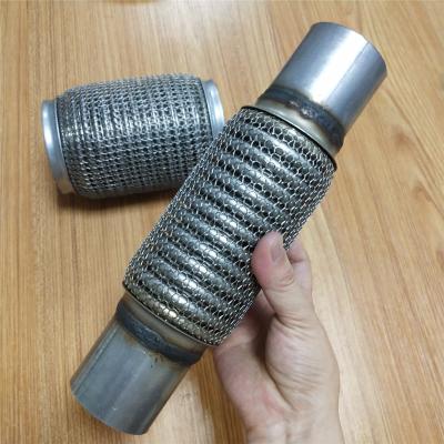 China Vehicle Accessory / Auto Engine Part Car Truck Exhaust Pipe Stainless Steel Flexible Hose With Wire Braid And Welded Pipe 2