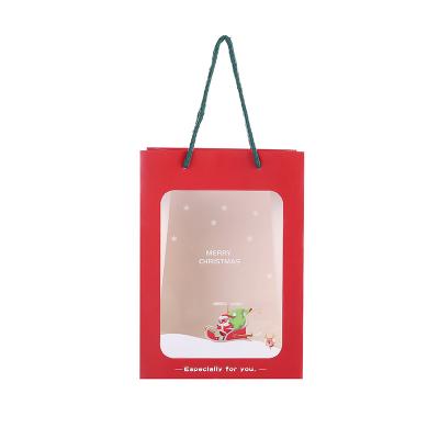 China Recycled Materials Wholesale Custom Stylish Recyclable Printed Luxury Handy Shopping Craft Fancy Christmas Gift Paper Bags With Handles for sale