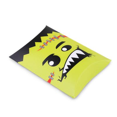 China Recycled Pillow Box Candy Gift Box Materials Factory Custom Halloween Gift Packaging Paper Box Packaging for sale