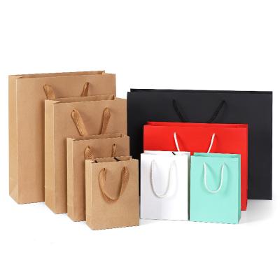 China Wholesale Custom Recycled Materials Logo Kraft Thicken Paper Bags Cheap Paper Bag With Your Own Logo for sale