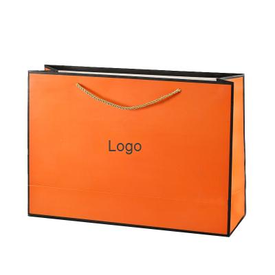 China Customized Wholesale Recyclable Brand Logo Bag Luxury Shopping Paper Gift Bags With Ribbon Handles Bag for sale