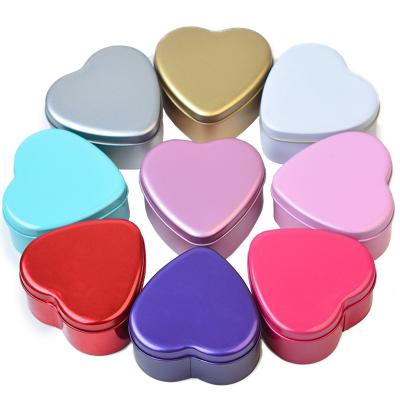 China Luxury Packaging Heart Shape Tin Boxes Chocolate Wedding Decorate Tinplate Can Custom Jars Logo for sale