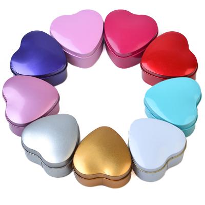 China Luxury Mini Heart Shape Candy Heart Tinplate Jar Can Jewelry Ring Packaging Sweet Tin Boxes Packaging for sale