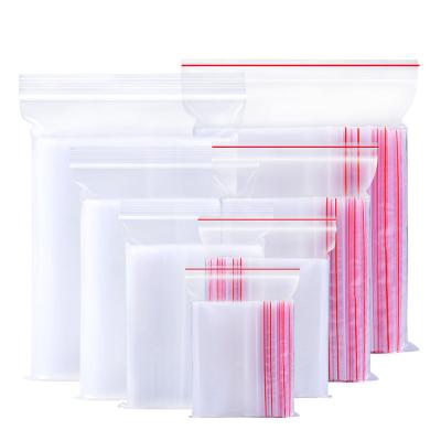 China Wholesale Disposable Cheap Transparent Custom Printed Single Zipper Bag Plastic Self Lock Bag for sale