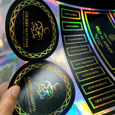 China Waterprooflighting Soap Glossy Sticker Self Adhesive Holographic Self Adhesive Custom Printing Adhesive Label For Sock for sale