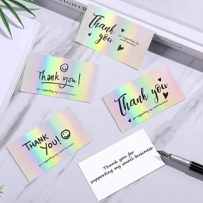 China Europe Amazon Customized Design Recycled Laser Paper Thank You Greeting Business Card Postcards With Logo for sale