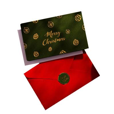 China China Christmas Card In Business Greeting Card Message Paper Gift Certificate With Envelopes Set for sale