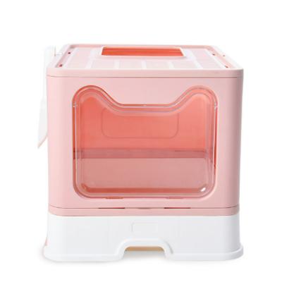 China Cat Poop Clean High Quality Large Fully Enclosed Drawer Type Pet Toilet Box Cat Litter Box for sale