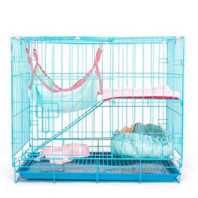 China Stocked Hot Selling Cheap Folding Large Pet Metal Cage Cat Cage for sale