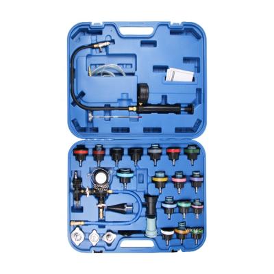 China 28pc Vehicles Cooling System Pressure Tester Kit and Universal Radiator Pressure Test Vacuum Bleed Master Kit for sale