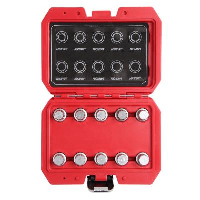 China Vehicle Tools VIKTEVC 10pcs Wheel Lock Lug Nuts Set, Automotive Anti-Theft Wheel Screws Key Removal Plug Kit For VAG for sale