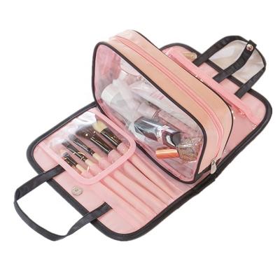 China 2020 Fashion Waterproof NATIONAL Makeup Accessories Two-in-One Cosmetic Bag for sale