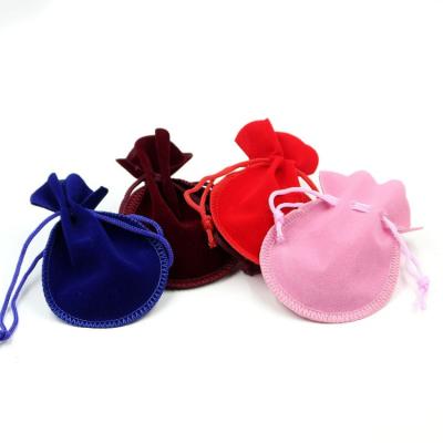 China Logo Printed Plush Cotton Velvet Soft Velvet Gift Packaging Drawstring Pouch Soft/Eco-Friendly Custom Jewelry Bag for sale