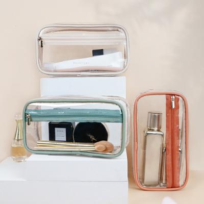 China Wholesale Custom Clear Waterproof Toiletry Brush Bag Low MOQ Vintage PVC PVC Transparent Cosmetic Bags Travel TPU Bags for sale