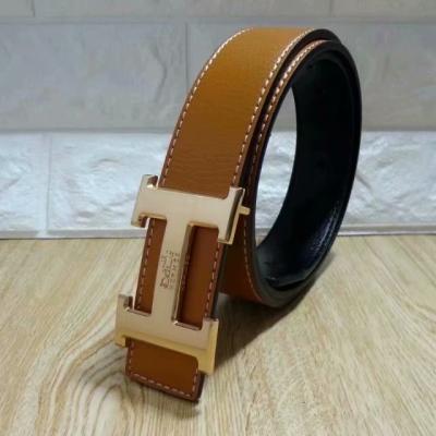 China Fashion new high quality luxury H brand men's and women's leisure belt 1:1 design alloy button men's classic leather high quality belt 02 for sale