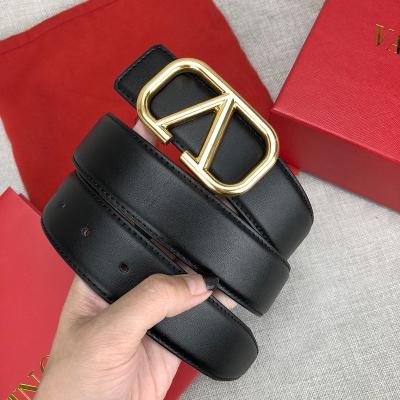 China Fashion New High Quality Luxury V Brand Classic Design High Quality 1:1 Leather Belt Women's Leisure Zinc Alloy Button Without Box 03 for sale