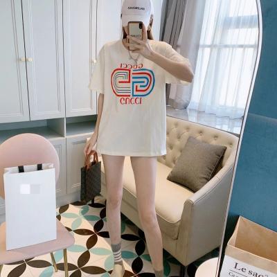 China 2022 new Anti-wrinkle cotton new unisex designer short sleeve top T-shirt G casual trend print round neck bottoming shirt-03 for sale