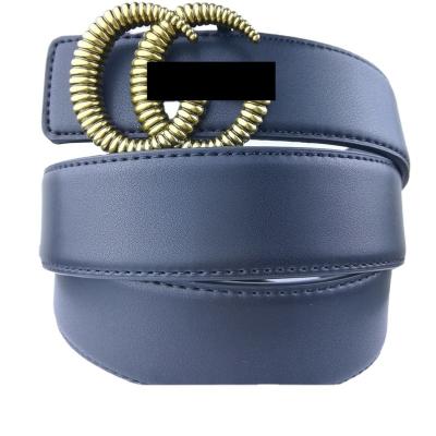 China High Quality Retro Designer Double G Gold Buckle Belt New Jeans Fashion Printing Luxury Soft Decorative Wind Belt for sale