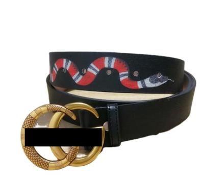 China High quality designer smooth snake head buckle men and women G belt leather belt cross pattern casual fashion trend for sale