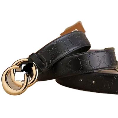 China 2022 brand new high quality G belt leather high quality printed casual leather pants belt youth belt luxury high fashion for sale