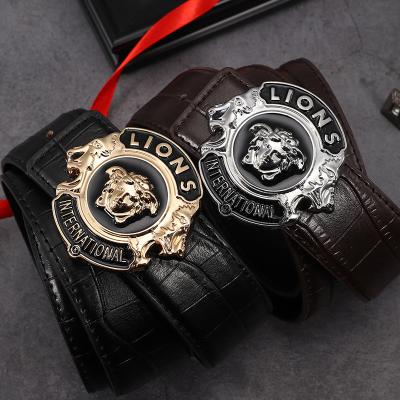 China Famous high quality 1:1 high quality men women 2022 fashion leather belt luxury brand V metal buckle new belt with jeans belt for sale