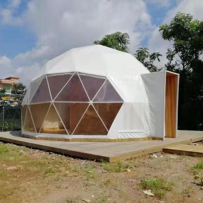 China Large Customized Clear Economic Canvas Color Geodesic Dome Glamping Dome Tent Large Dome Glamping Tent for sale