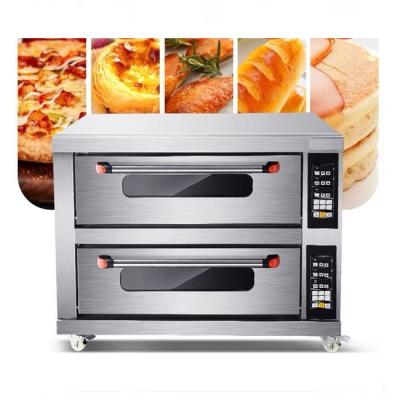 China Wholesale Price Hotels Commercial Bread Baking Oven Two Layer Four Trays Baking Oven for sale