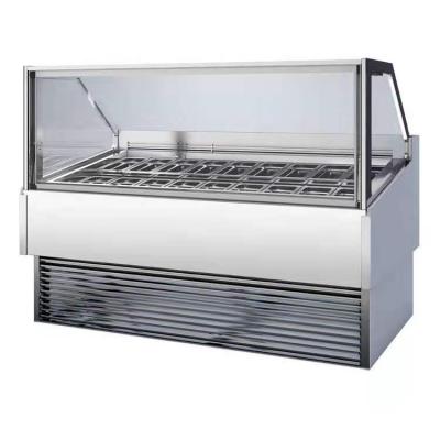 China Restaurant kitchen dessert retail store gelato popsicle ice cream display freezers for sale