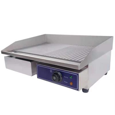 China Low Power Household And Commercial Electric Burger Griddle Burner Flat Top Table 605*480*290mm for sale