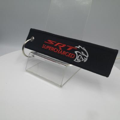 China Hot Selling SRT Car Keychains New Sustainable Design Embroidery for sale