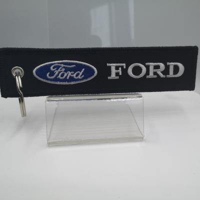 China Viable Hot Sale Ford Car Keychains New Design Embroidery for sale