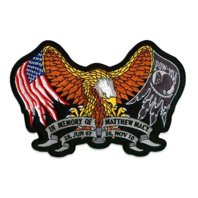 China Viable Low Price High Quality Custom Eagle Embroidery Patches For Apparel for sale