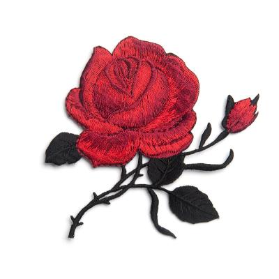 China Sustainable Factory Directly Flower Embroidery Patch For Garments With Custom Design for sale