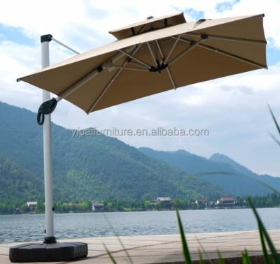 China Modern Outdoor Marble Metal Frame Metal Patio Garden Beach Folding Low Umbrella for sale