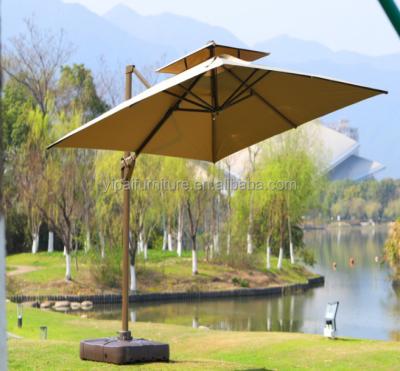 China Modern Outdoor Low Folding Modern Outdoor Marble Frame Metal Frame Metal Patio Garden Aluminum Waterproof Chinese Umbrella for sale