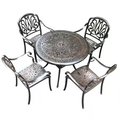 China Modern outdoor high quality luxury villa garden table chair furniture and chair cast aluminum for sale