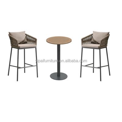 China Modern Modern Outdoor High Bar Rope Chairs For Bar Table for sale